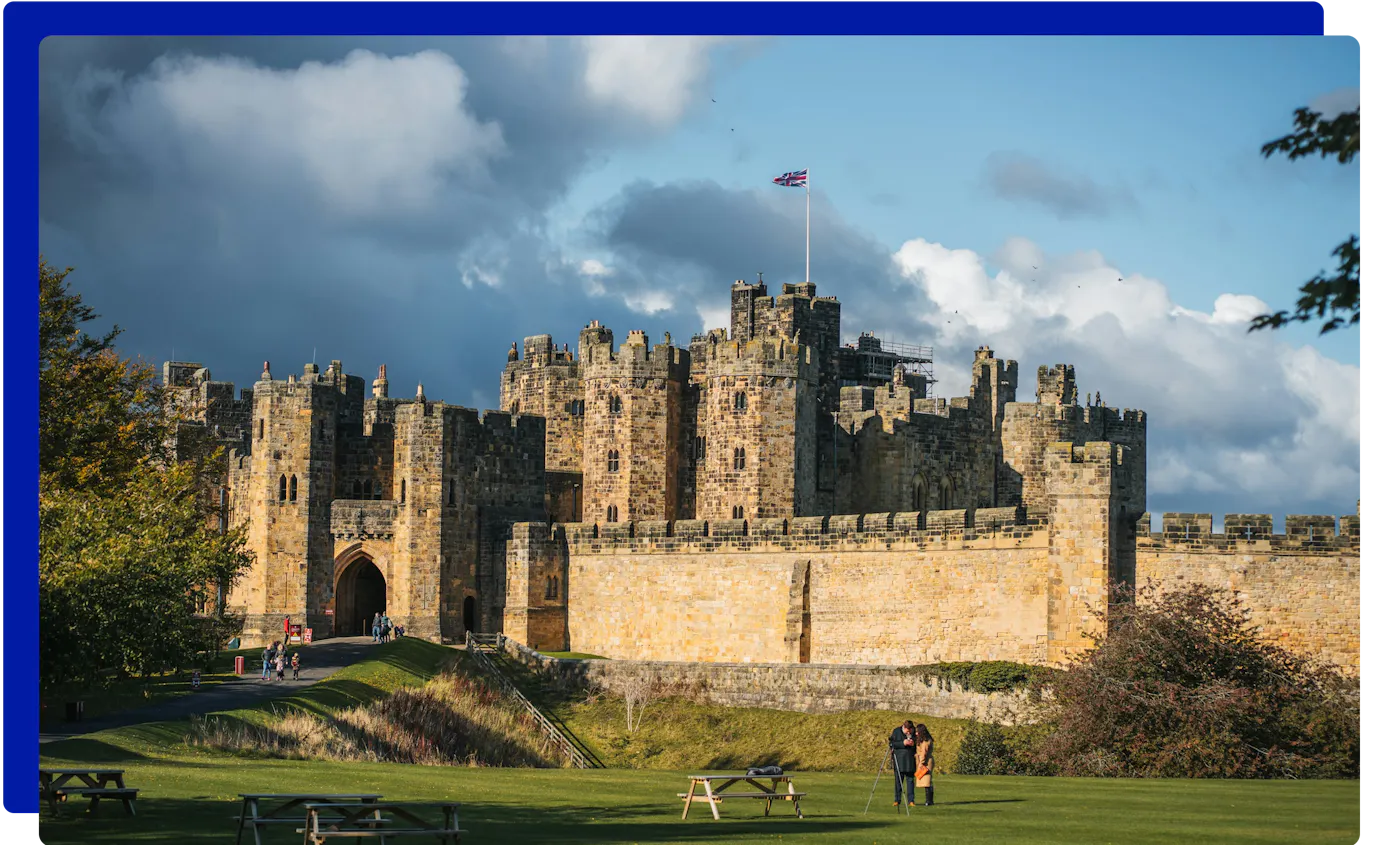 Alnwick Castle in Alnwick, Northumberland