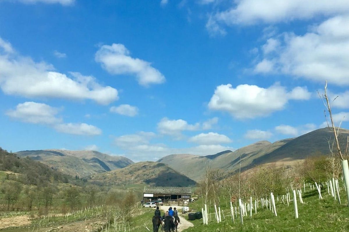 people riding on flat trail