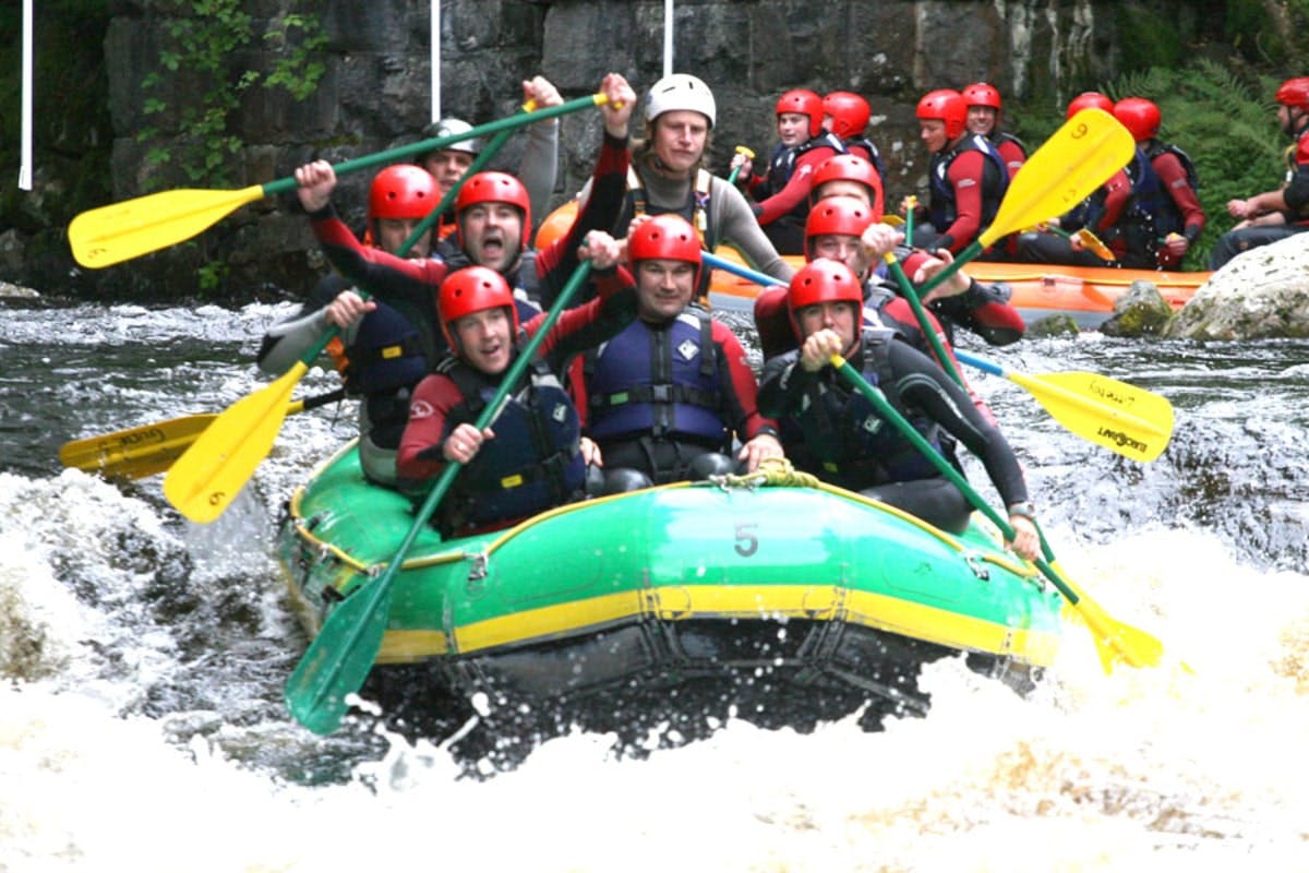 Book now white water rafting at Adventure Wales