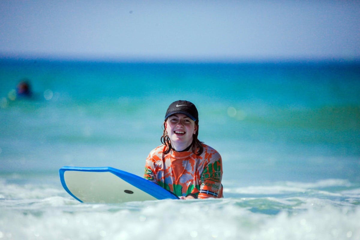 big green surf school bodyboarding