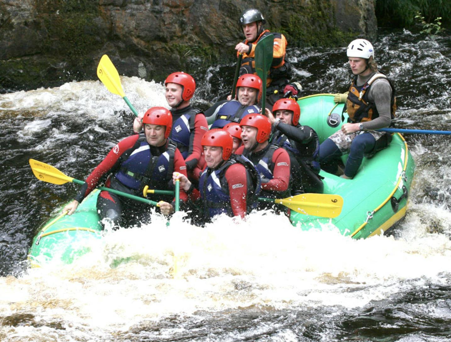 Rafting with Adventures Wales