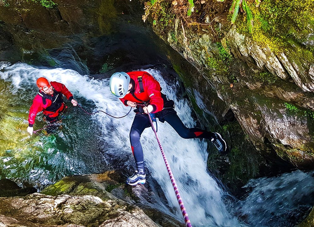 Gorge scrambling in the Lake District