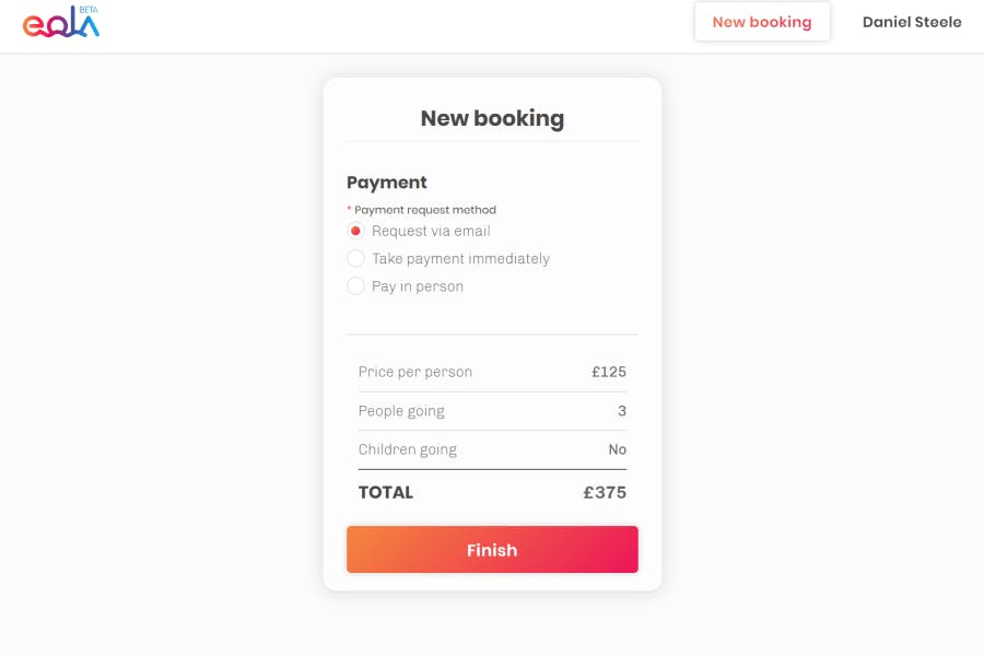 Offline booking functionality