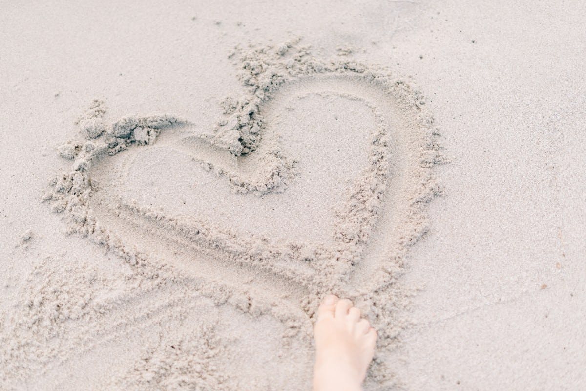 heart in the sand