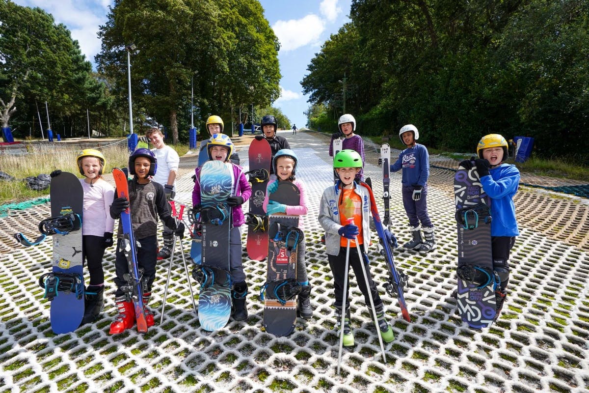 kids on a ski slope in southampton