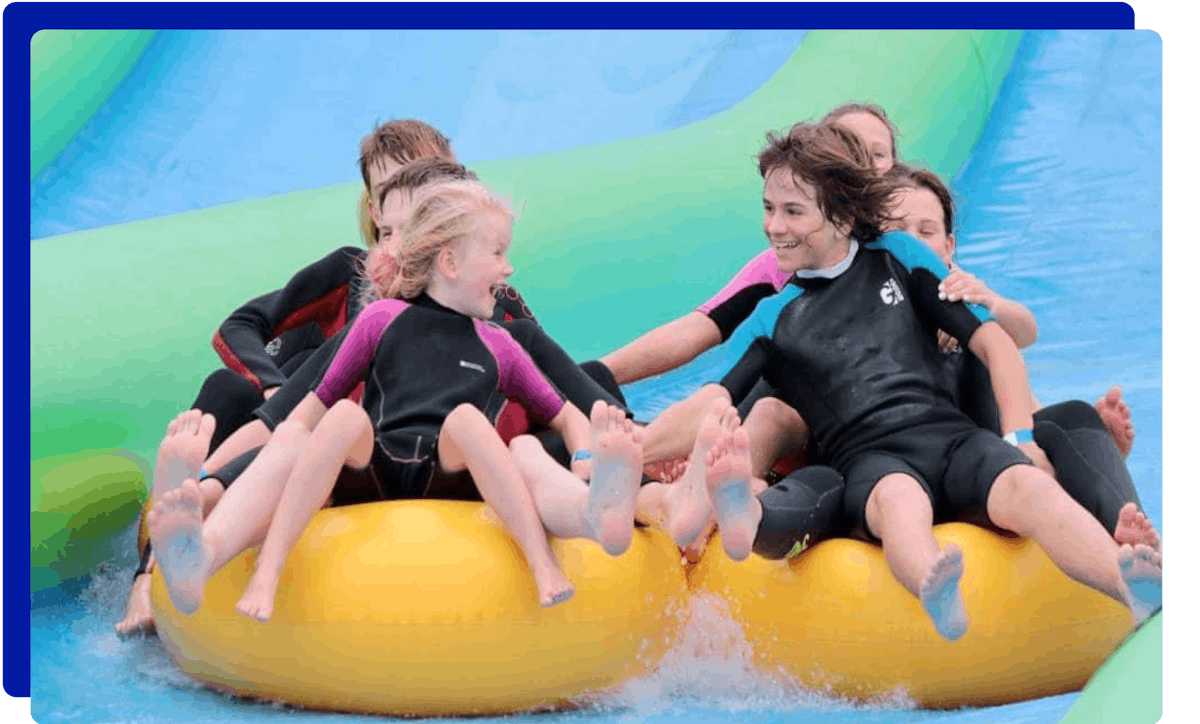 Family slip and slides in Cornwall