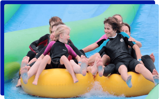 Family slip and slides in Cornwall