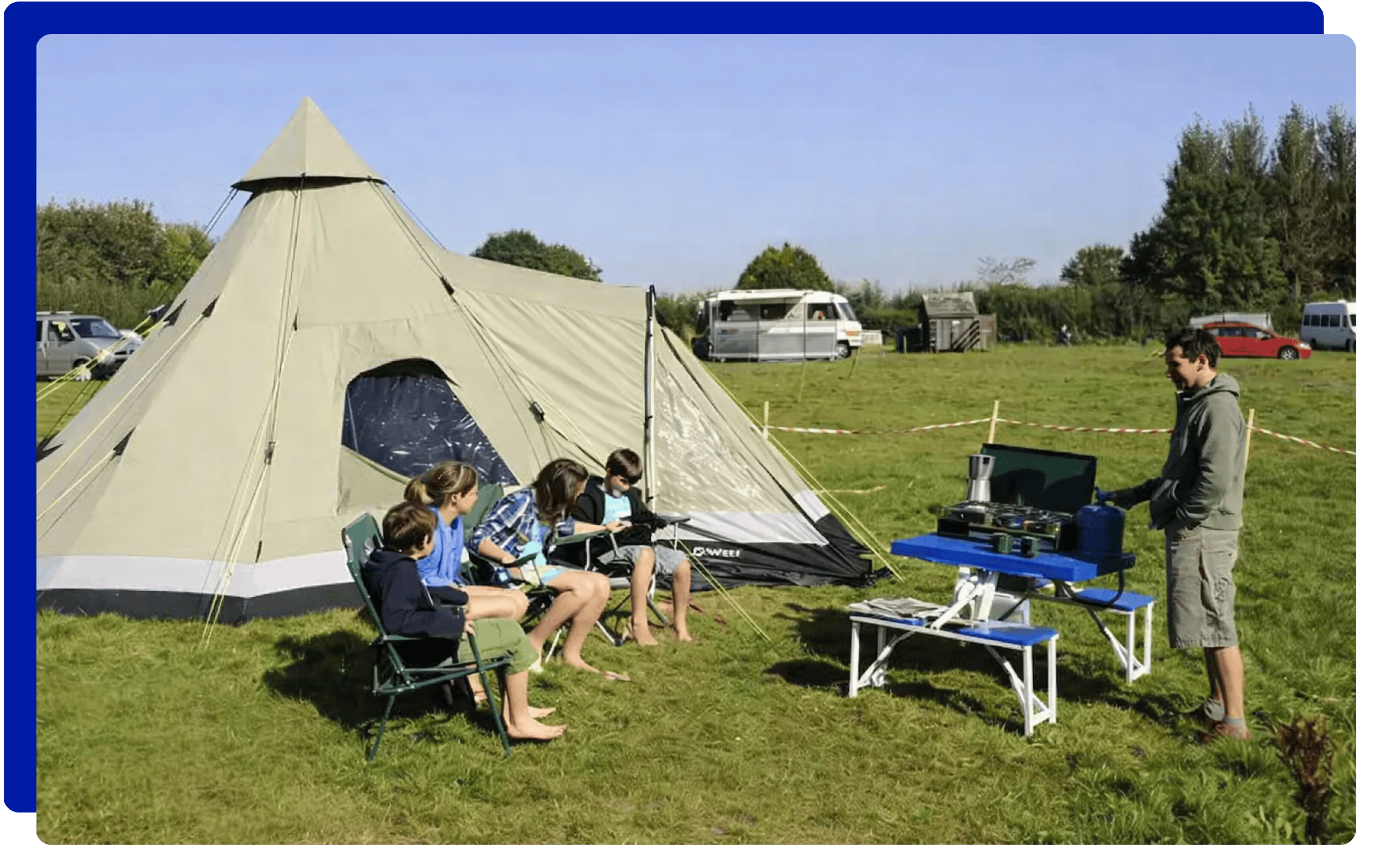 Family camping at Siblyback Lake