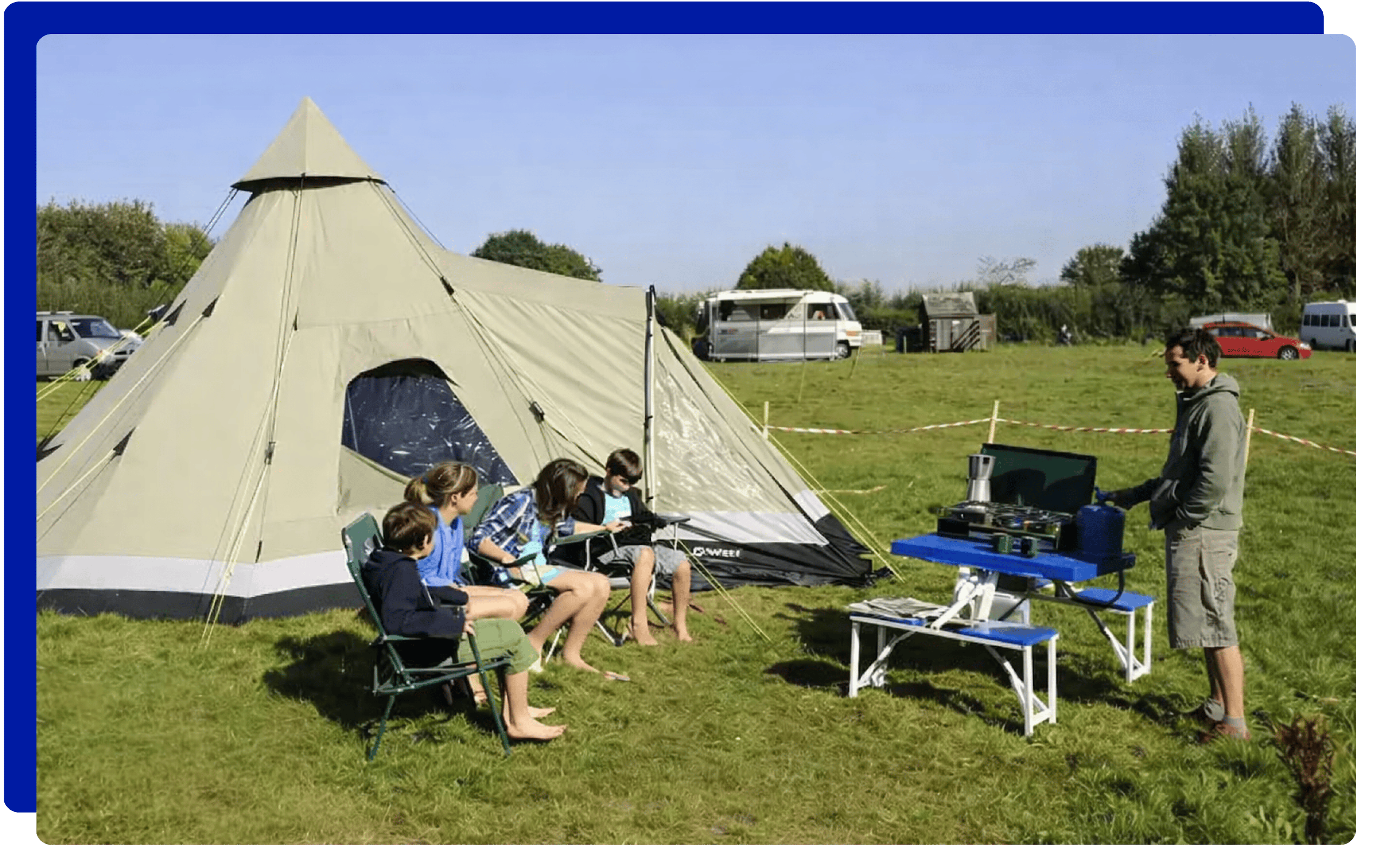 Family camping at Siblyback Lake
