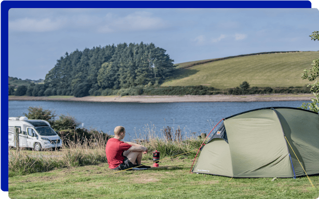 Lakeside camping in Cornwall