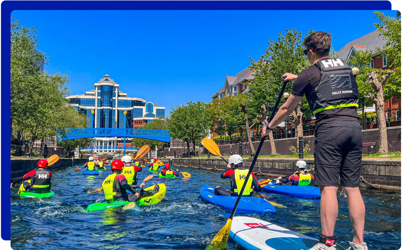 Kayaking and SUP at Salford Watersports Centre