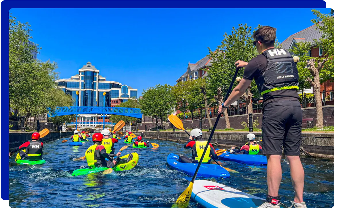 Kayaking and SUP at Salford Watersports Centre