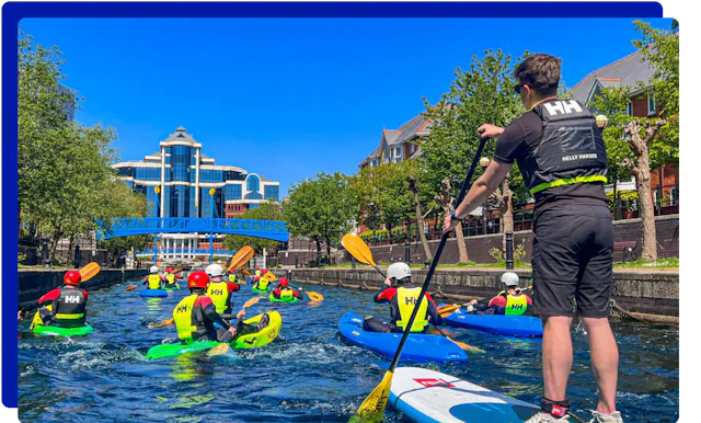 Kayaking and SUP at Salford Watersports Centre