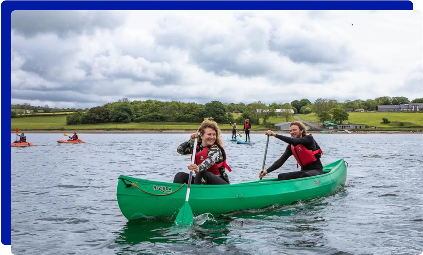 Kayaking at Llys-y-Fran reservoir