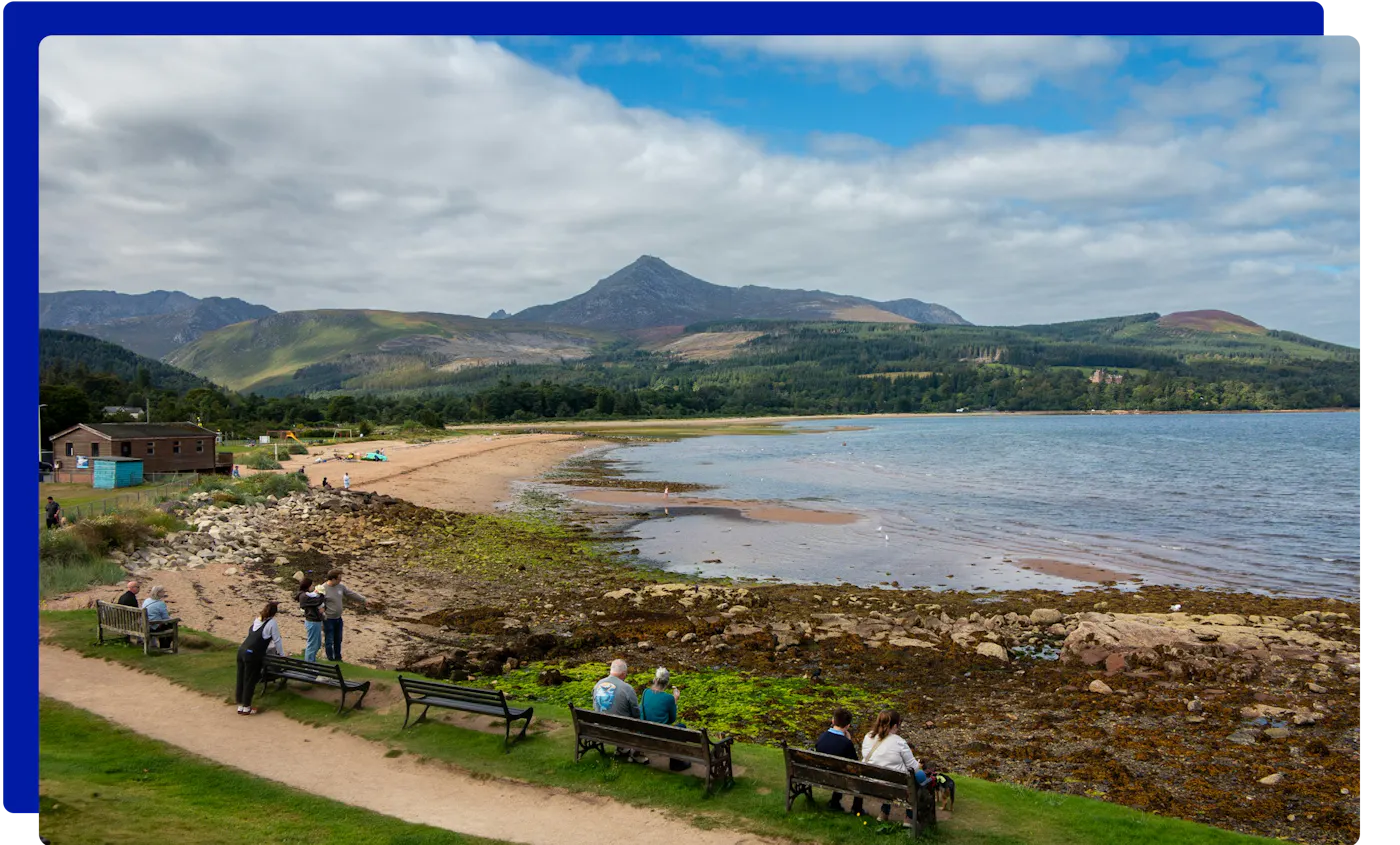 Brodick Bay and Goatfell on the Isle of Arran
