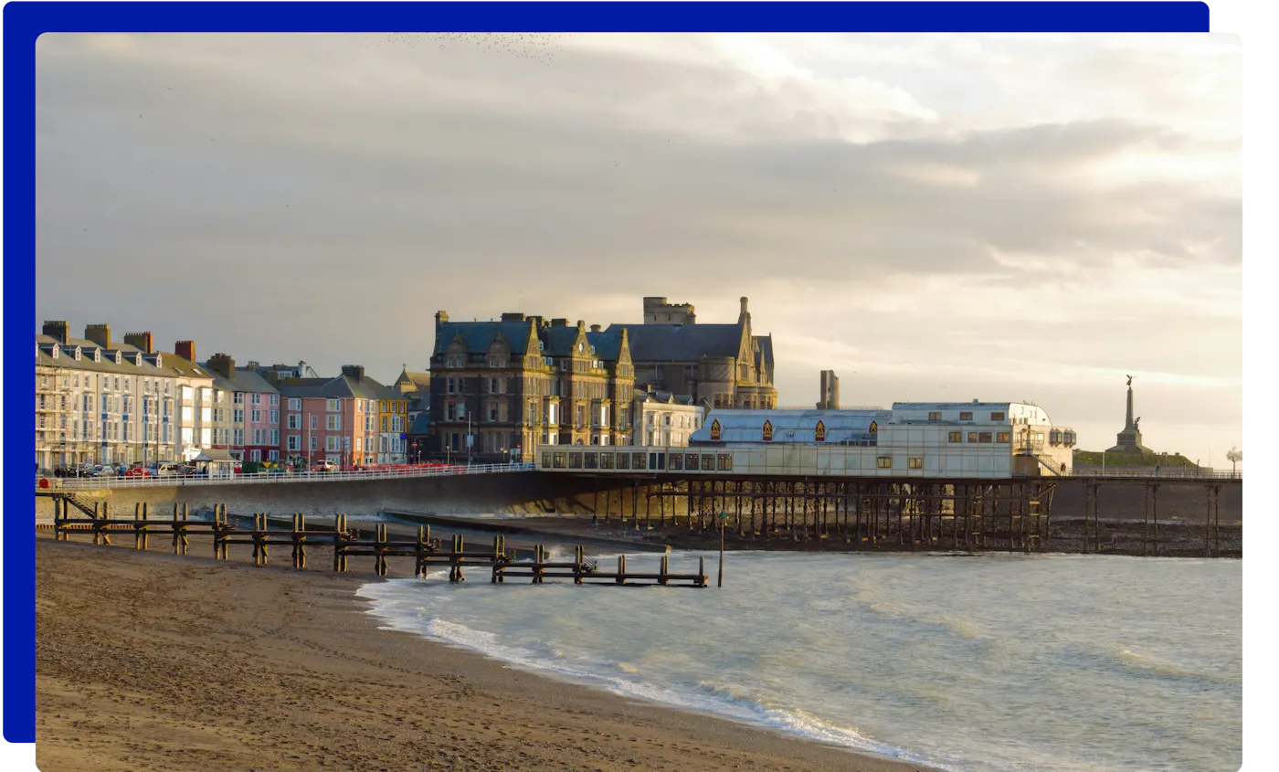The seafront at Aberystwyth, Ceredigion