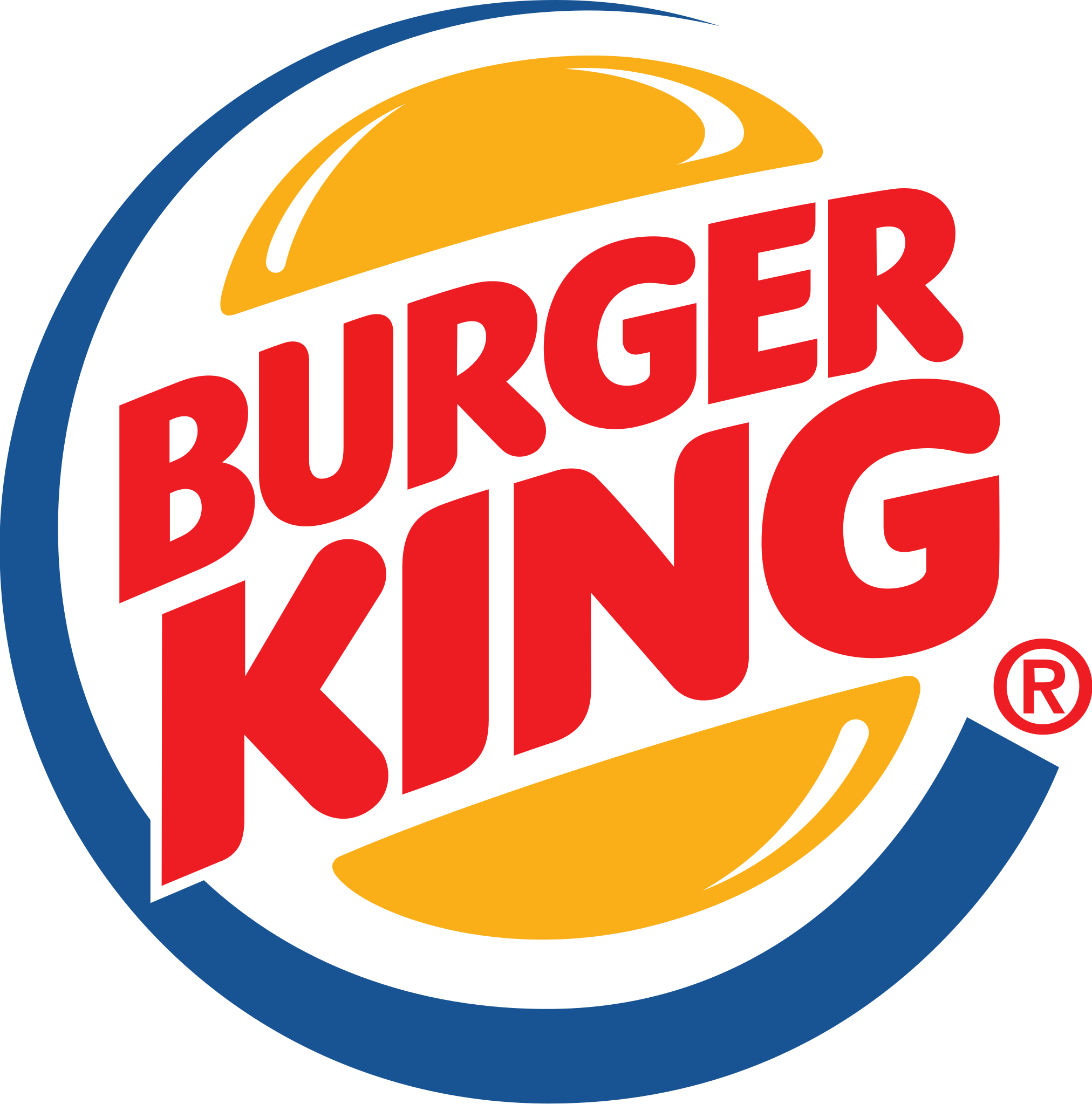 Logo rond Burger King rouge bleu et jaune