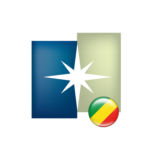 Logo BGfibank avec drapeau Congo vert jaune et rouge