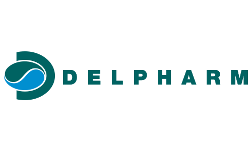 Logo Delpharm vert et bleu
