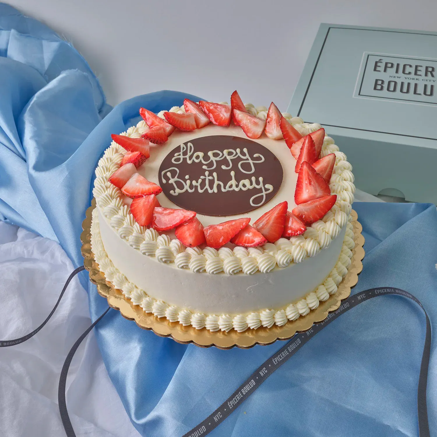 Strawberry and cream celebration cake