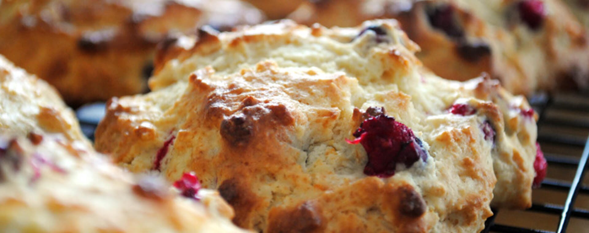 Cranberry Scones with Maple Syrup flavored butter