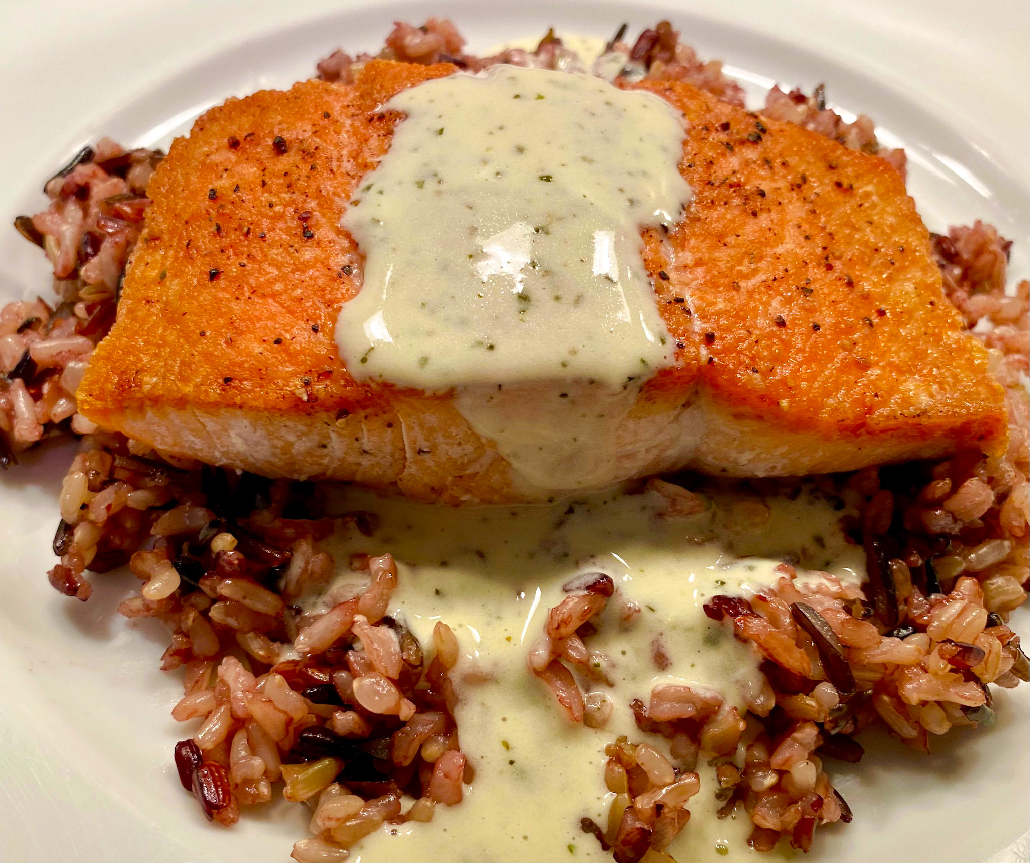 Salmon With Creamy Tuscan Herb Butter Sauce | Epicurean Butter