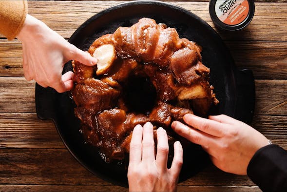 Cinnamon Pull-Apart Monkey Bread made with Epicurean Butter Cinnamon & Brown Sugar Flavored Butter