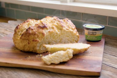 Irish Soda Bread with Epicurean Butter Roasted Garlic Herb Flavored Butter