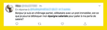 Témoignage Twitter épargne salariale et covid 19