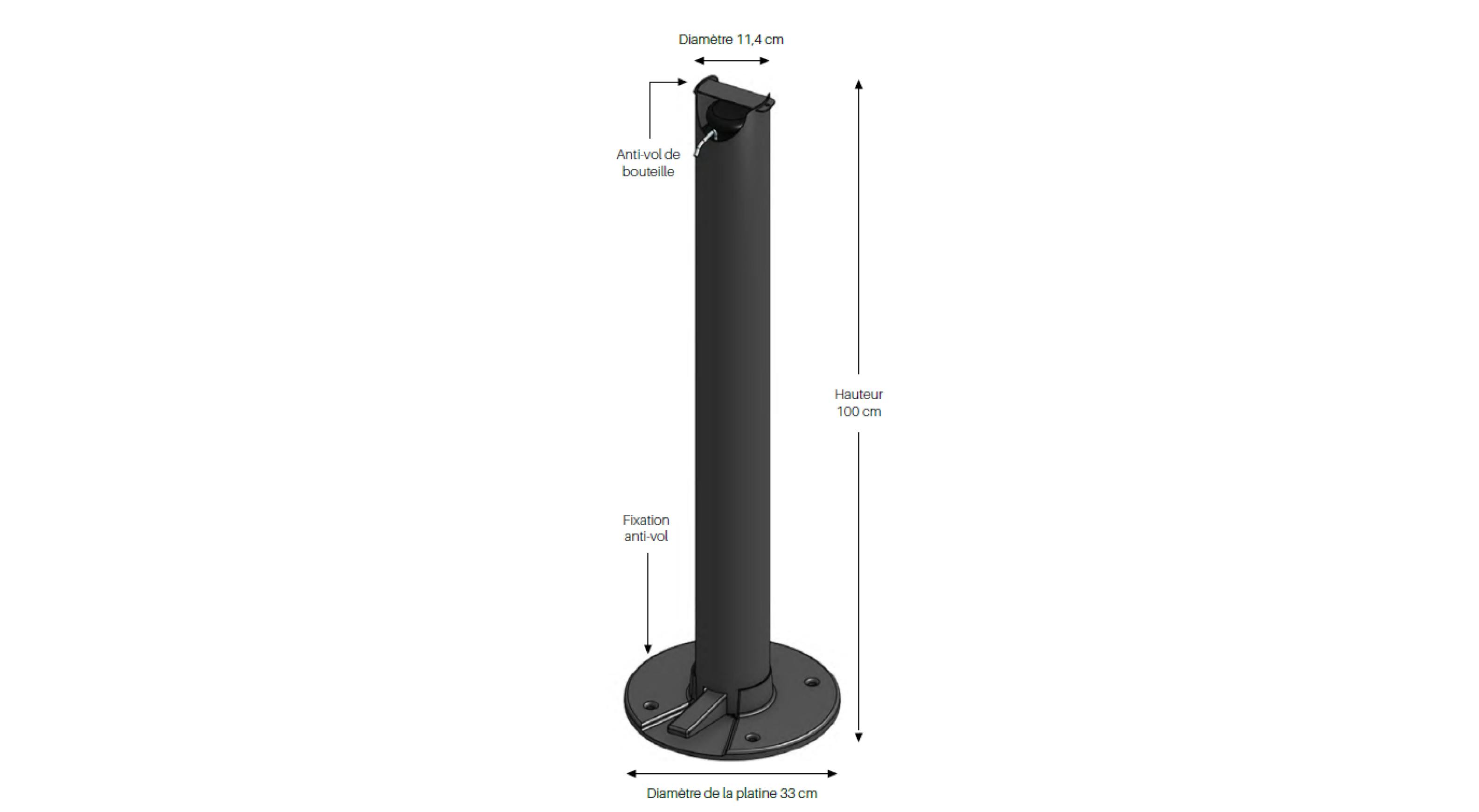 Colonne de désinfection des mains sans contact num 2