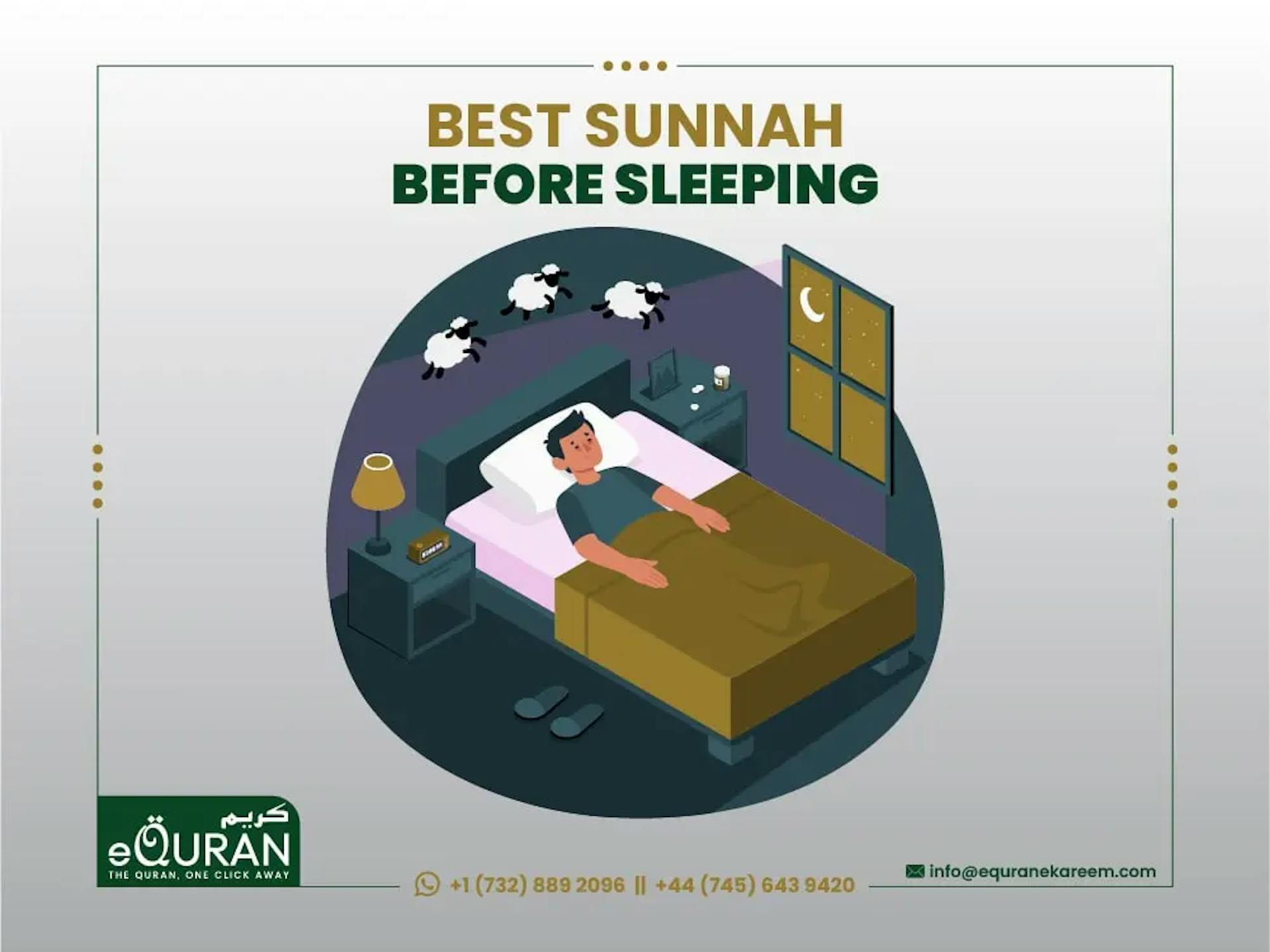 Best Sunnah before sleeping by eQuranekareem Online Quran Academy