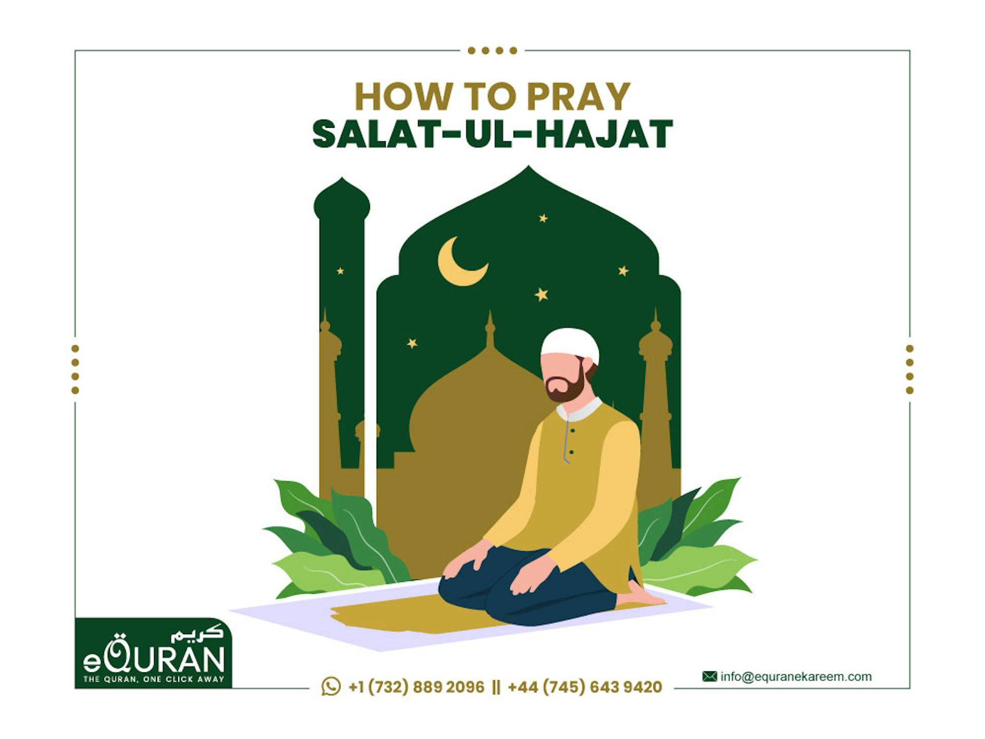 How to Pray salat ul hajat by equranekareem Online Quran Academy