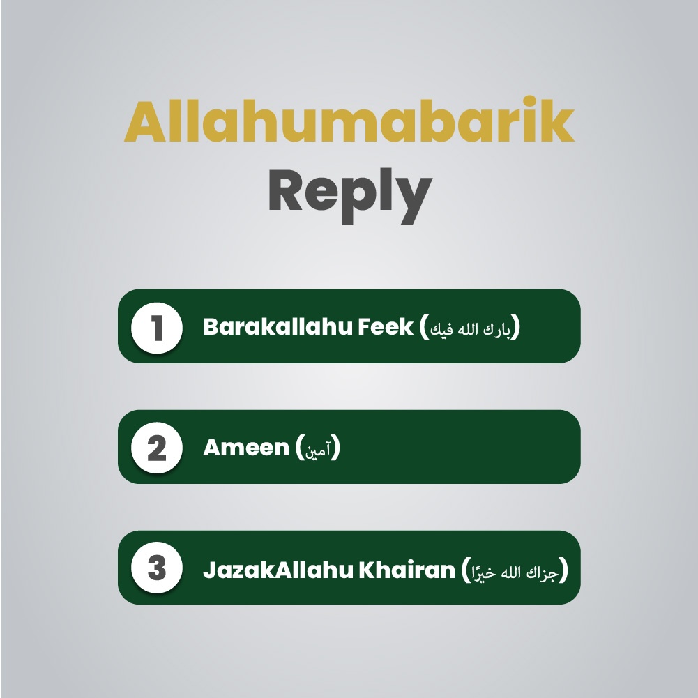 Allahumma Barik Reply Understand how to respond to allahumma barik and its benefits with different phrases