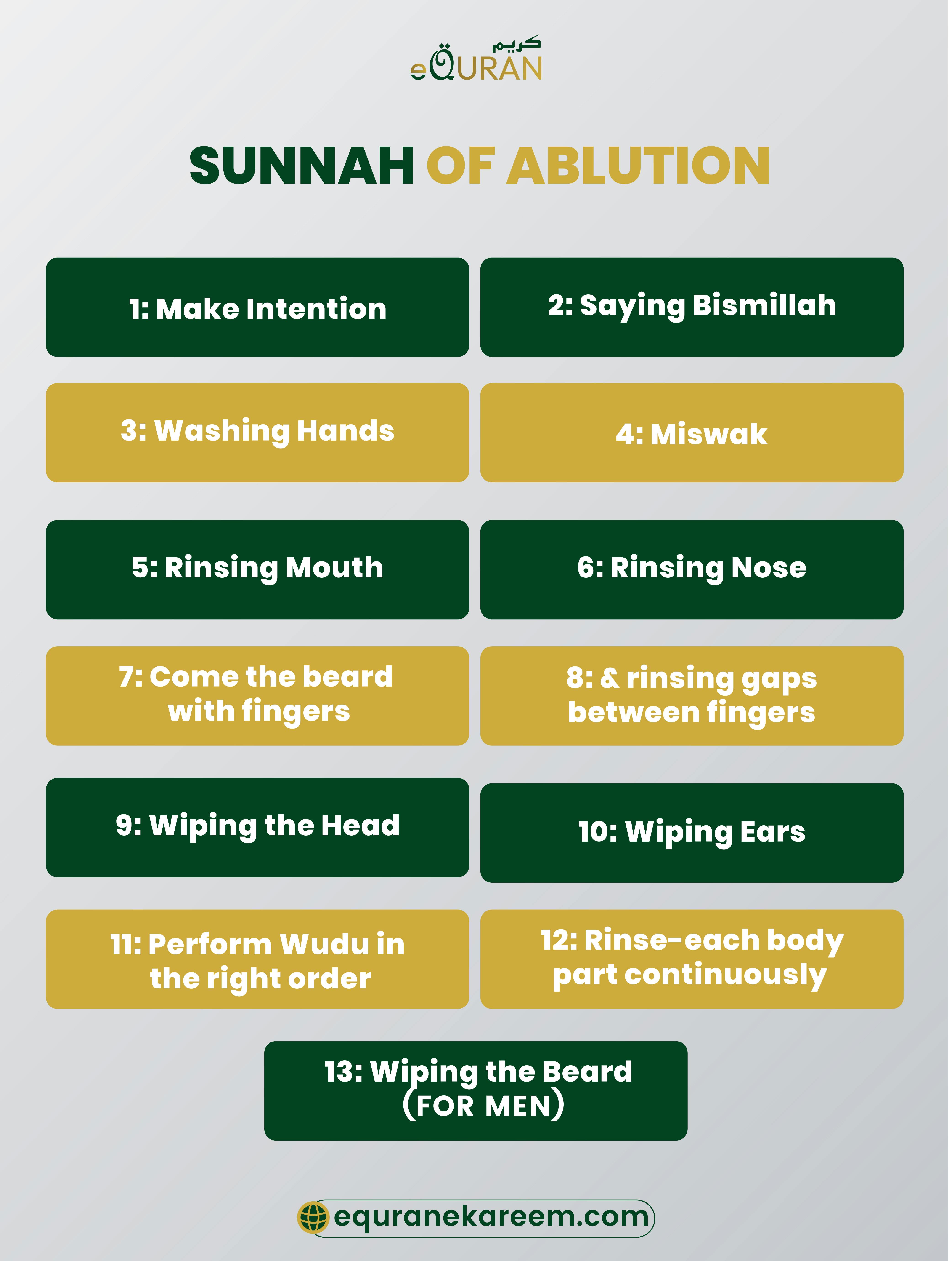 What is Sunnah of ablution