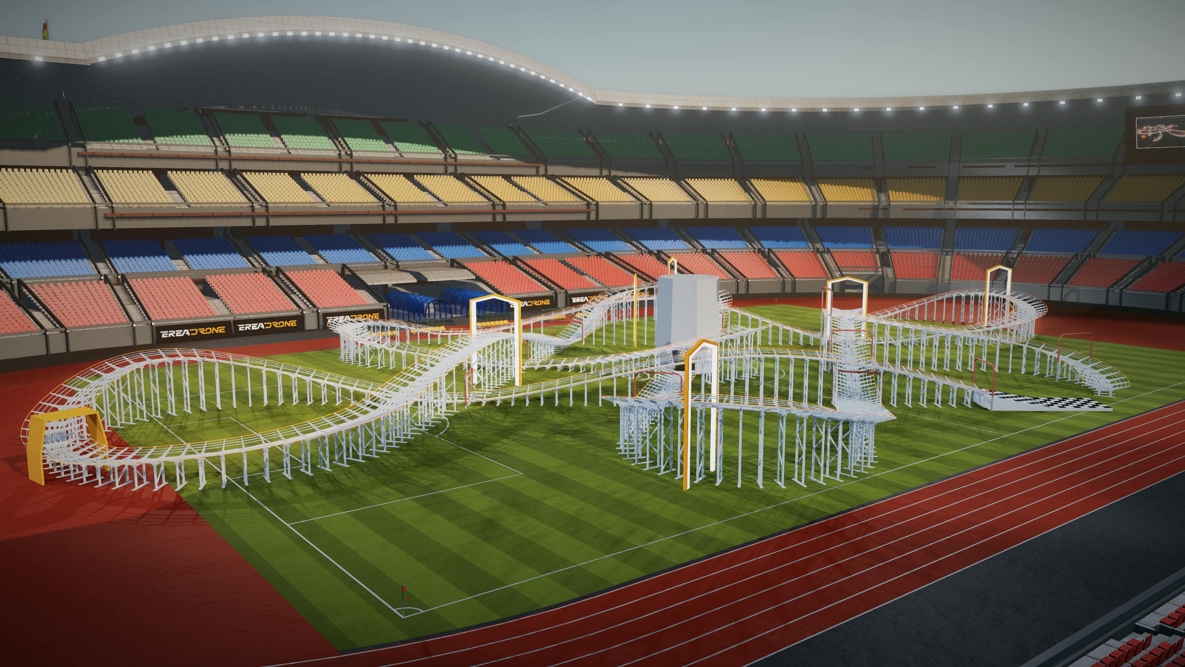 FAI 2018 World Drone Racing Championship track in EreaDrone