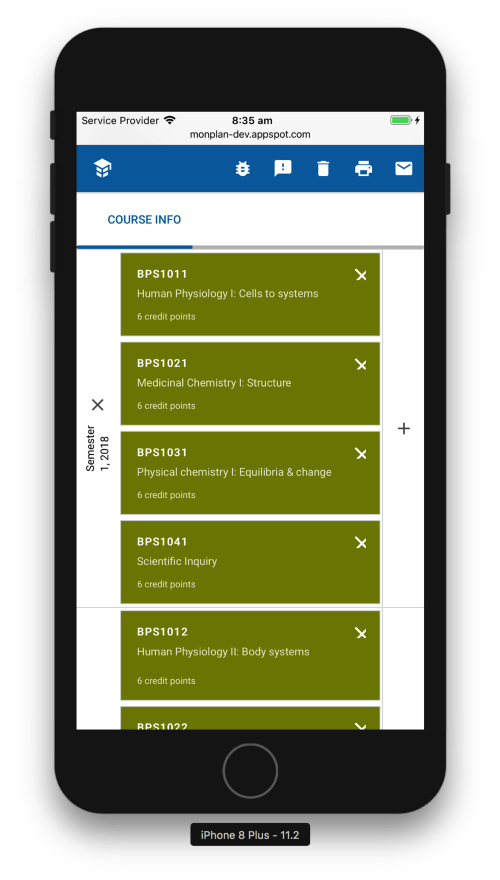 Mobile Mode for MonPlan