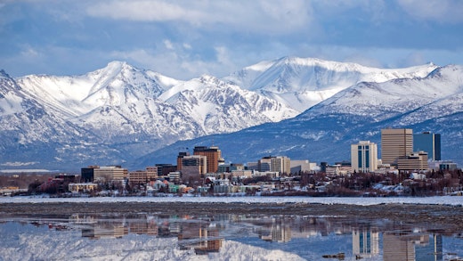 Ett vintrigt Anchorage.