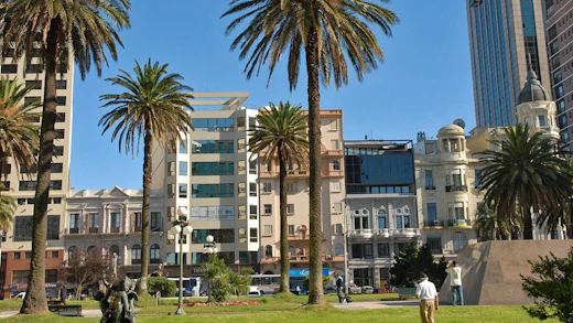 Centrala delarna av Montevideo i Uruguay.