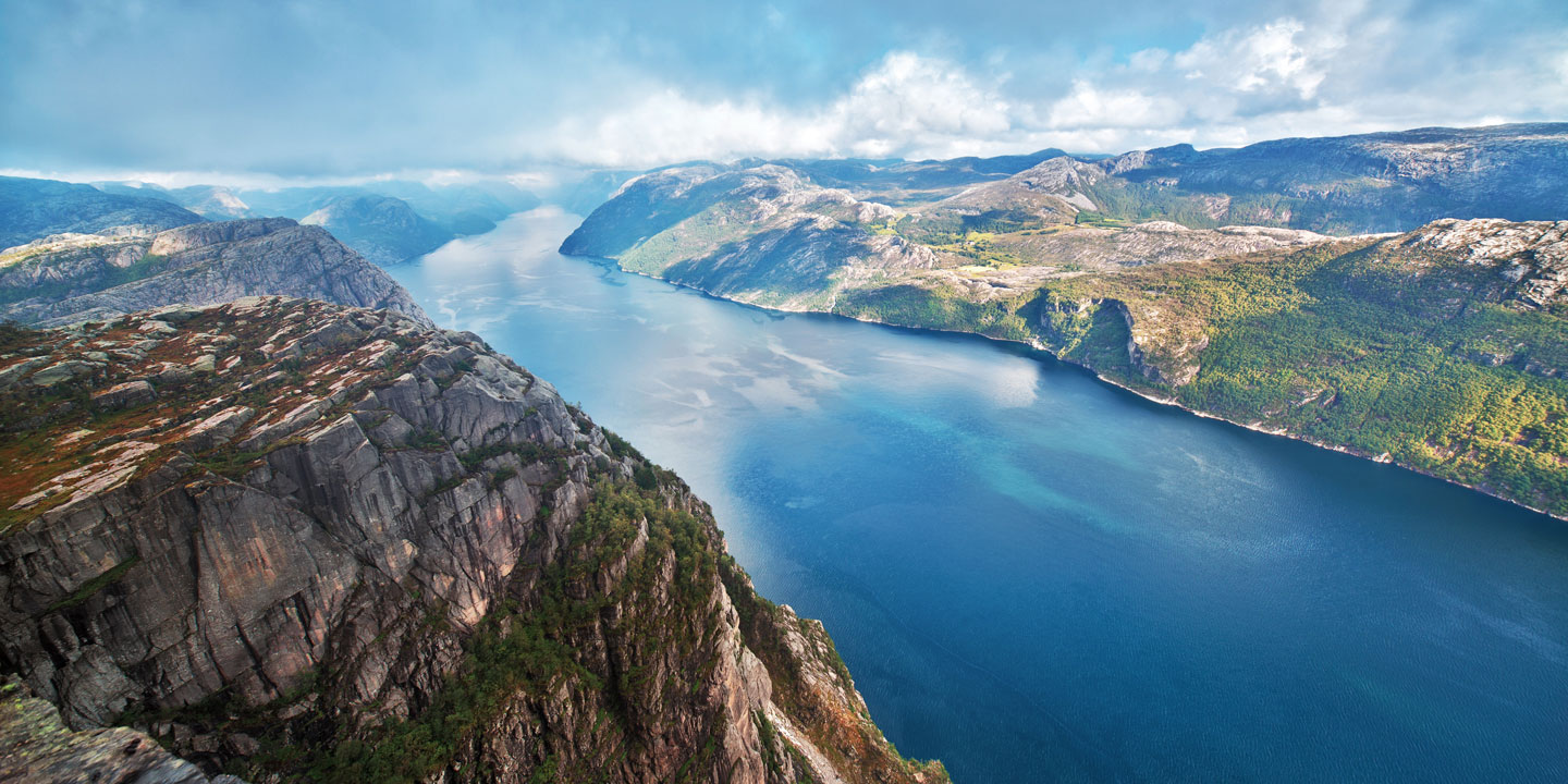 Fjällplatån Preikestolen i Stavanger i Norge.