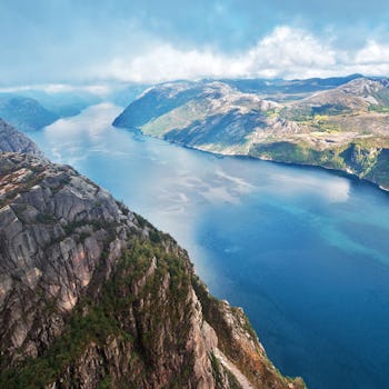 Fjällplatån Preikestolen i Stavanger i Norge.