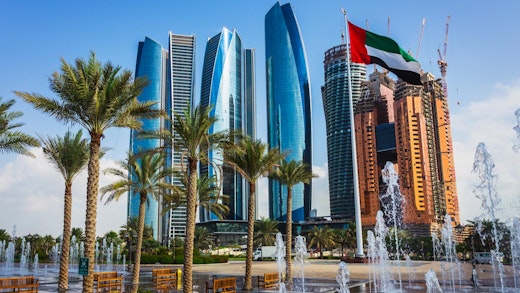 Delar av stadskärnan i Abu Dhabi.