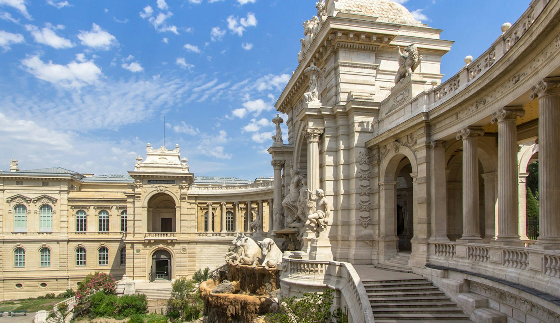 Vackra Palais Longchamp i Marseille i Frankrike.