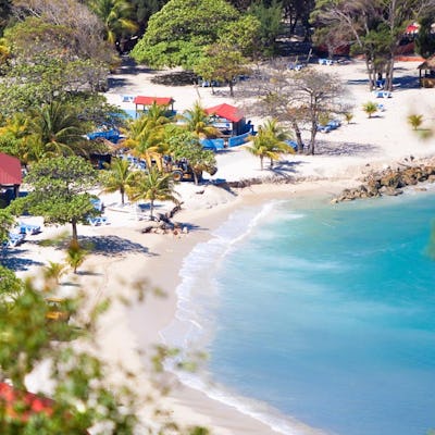 Strand i Labadee på Haiti.