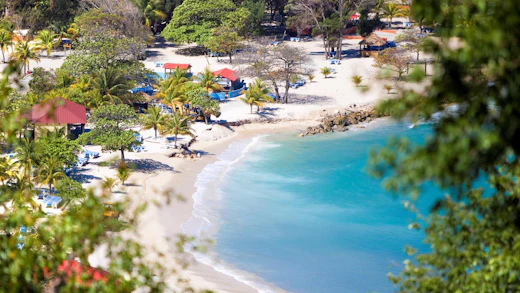 Strand i Labadee på Haiti.
