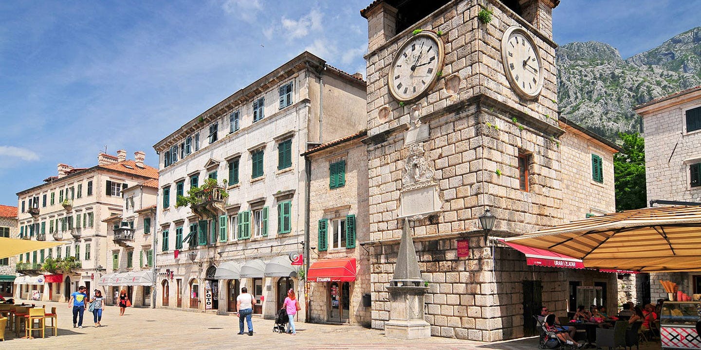 Klocktornet i Kotor, Montenegro.