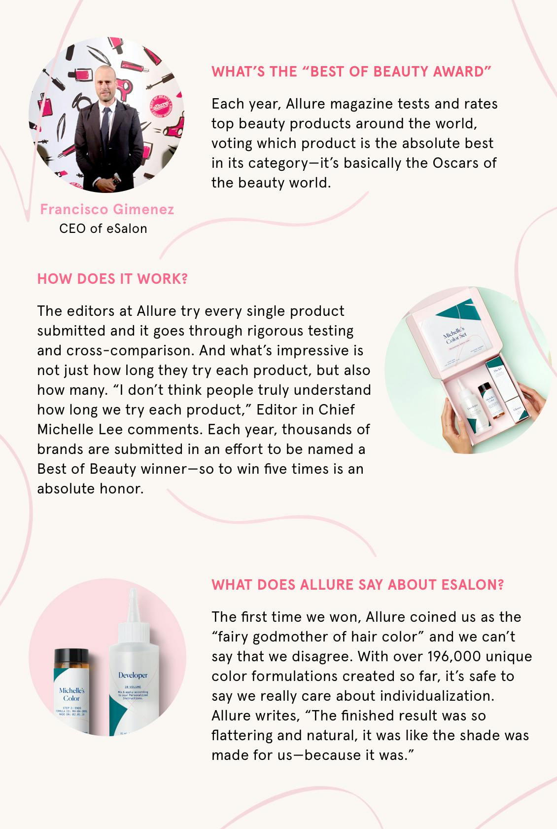 eSalon's Color Set wins Allure's Best Home Hair Color category for 2019