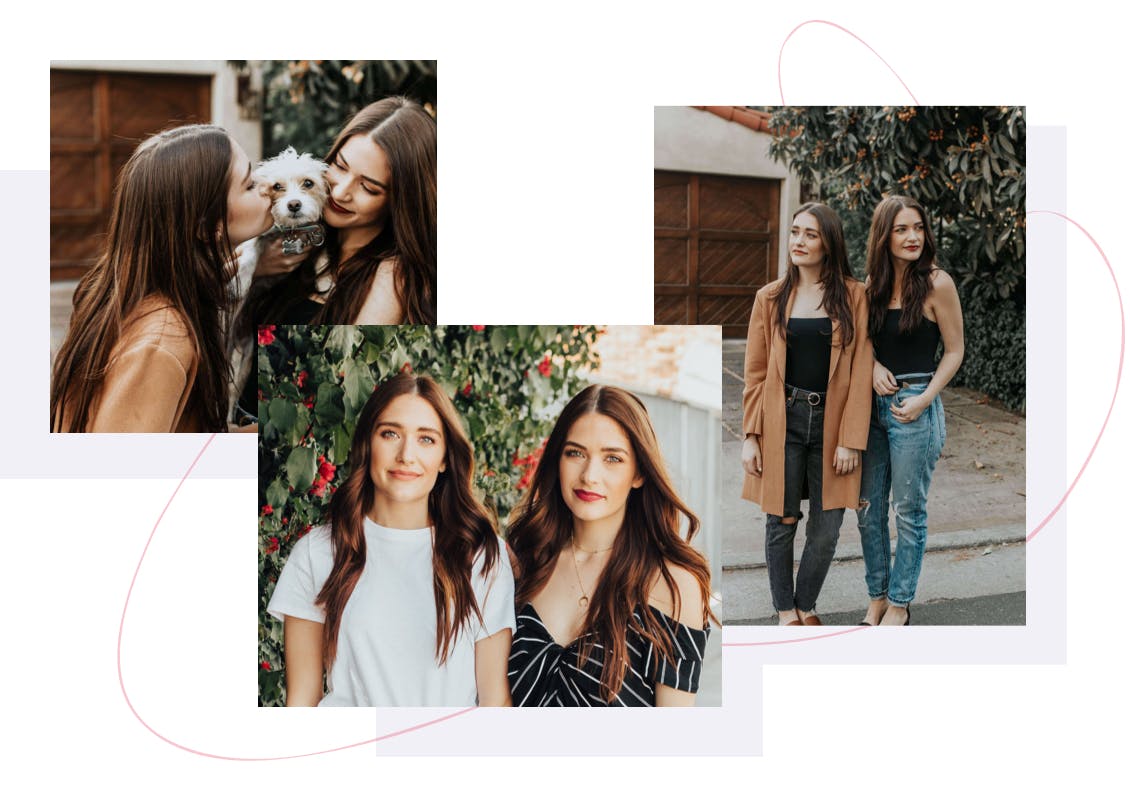 Image collage of garsow twins social media feed where they feature fashion, lifestyle and beauty posts