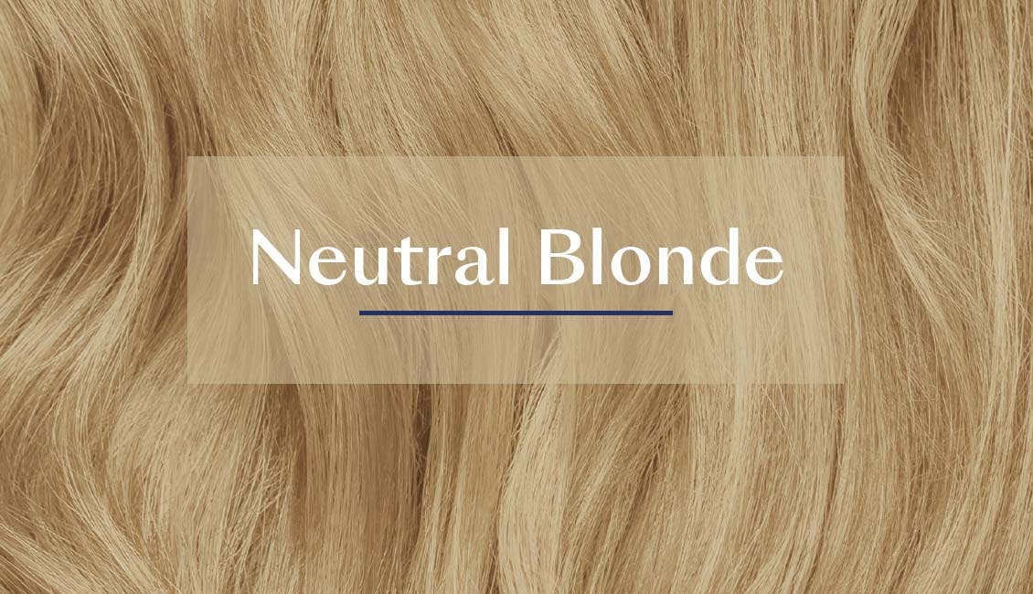 Blonde curled hair with Neutral Blonde text.