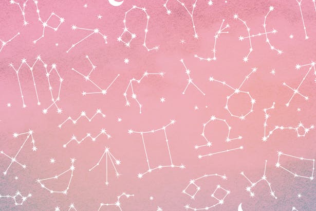 A collage of all of the Zodiac signs as constellations