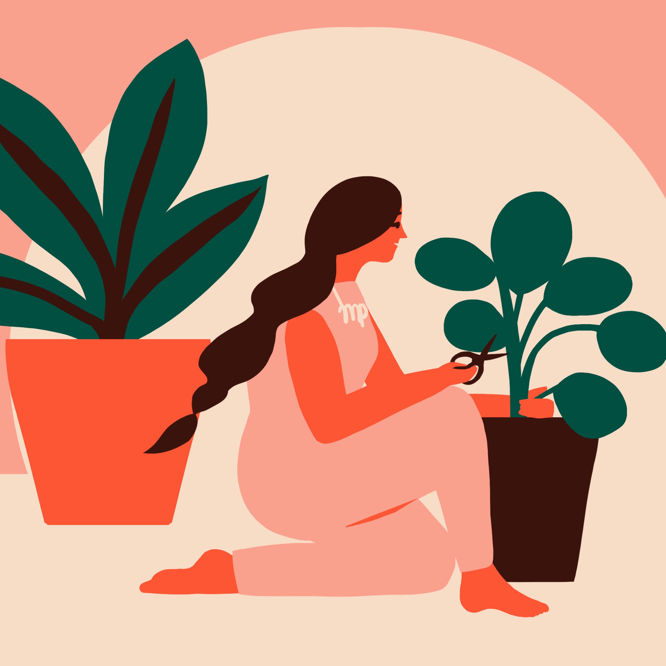 2020 Virgo woman with gorgeous brunette hair color